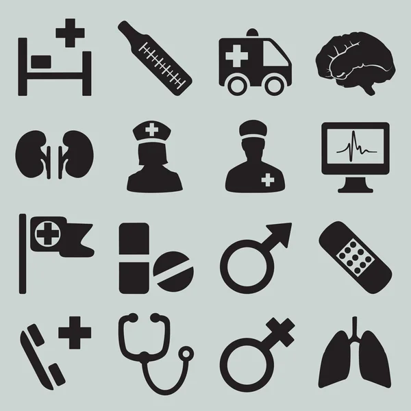 Conjunto de iconos médicos - parte 2 — Archivo Imágenes Vectoriales