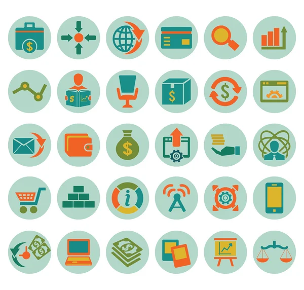 Conjunto de iconos de marketing en redes sociales — Vector de stock