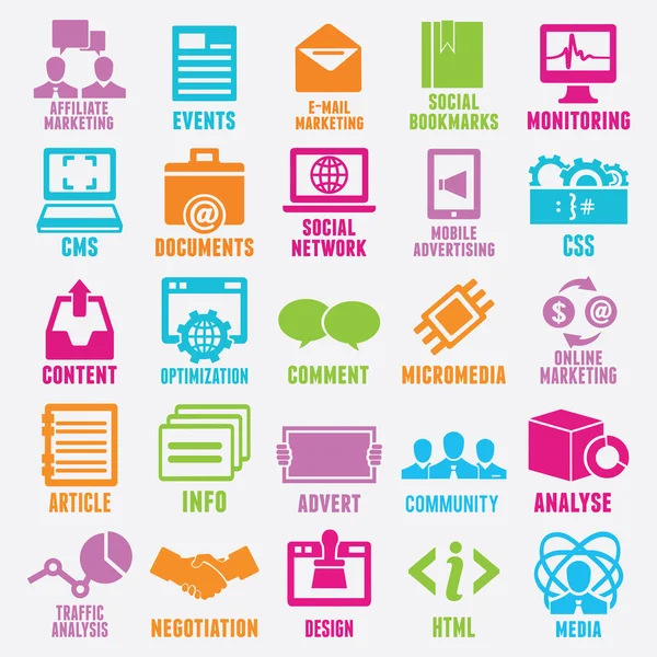 Set of seo and internet service icons - part 3 — Stock Vector