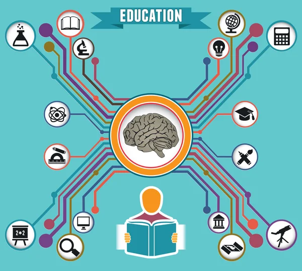 Concept d'éducation et de connaissance — Image vectorielle