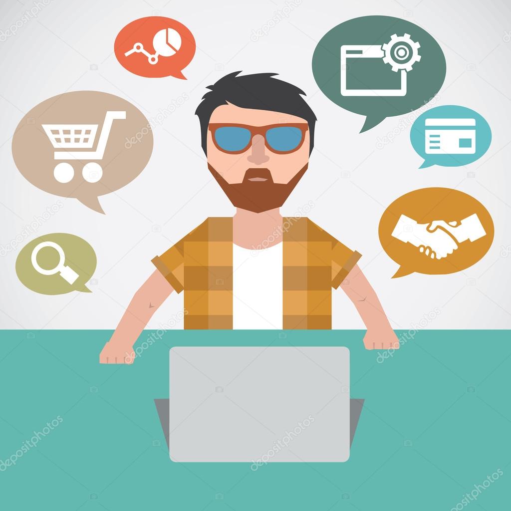 Online marketing cartoon Vector Art Stock Images | Depositphotos Online marketing cartoon Vector Art Stock Images | Depositphotos