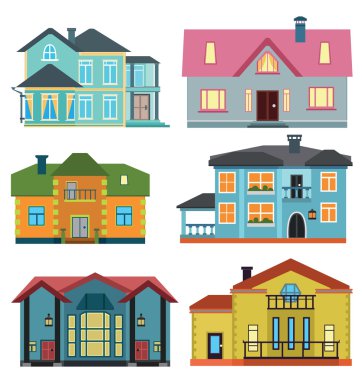 cottage için Infographics kümesi. Tasarım harita öğesi
