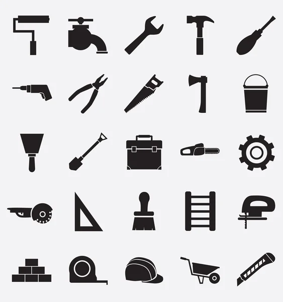 Conjunto de iconos de herramientas de construcción — Archivo Imágenes Vectoriales
