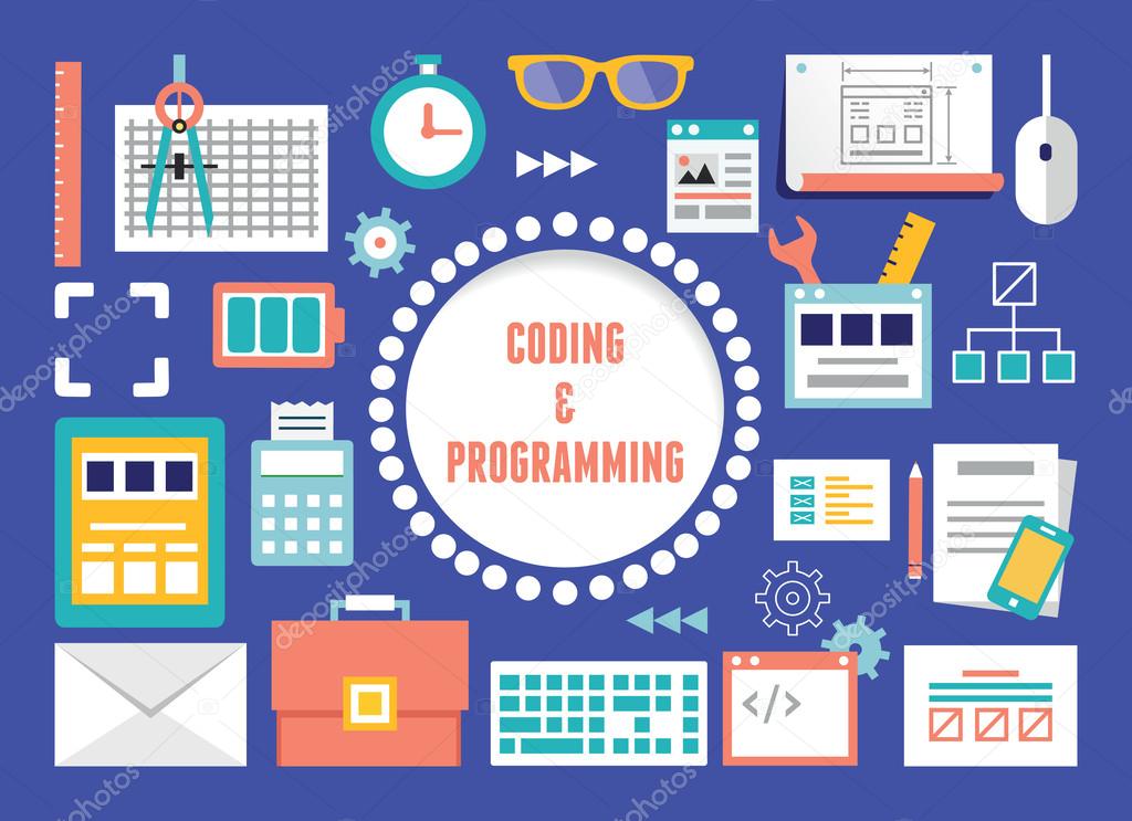 Vector concept of coding and programming with equipment