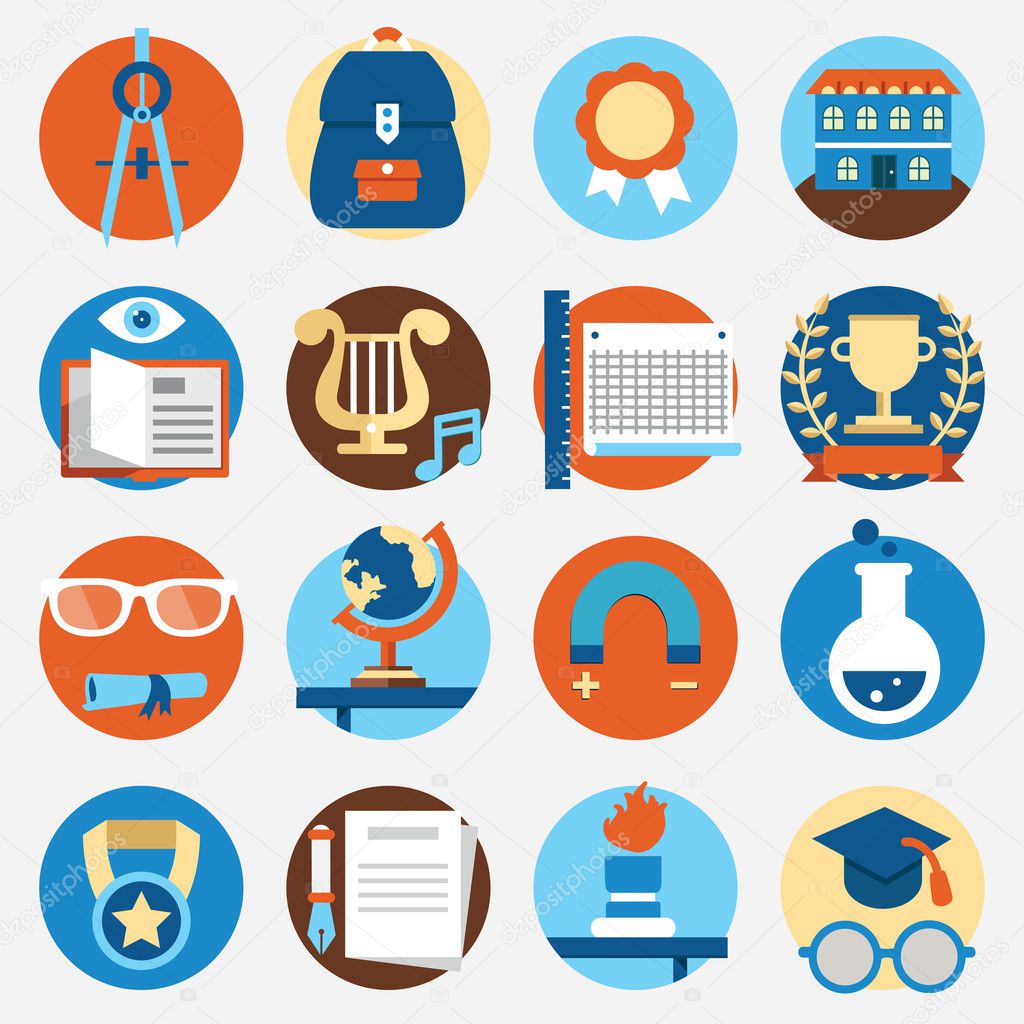 Set of education icons for design