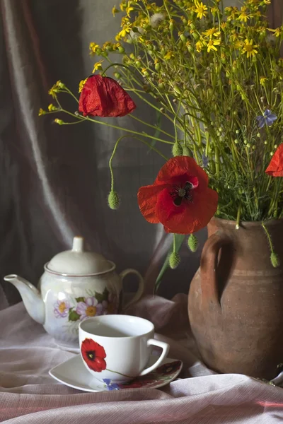 Still life with poppy — Stock Photo, Image