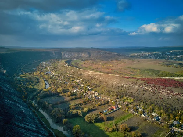 Orheiul Vechi Hills River Scenery Moldova Valley River Raut Villages — Stock Photo, Image