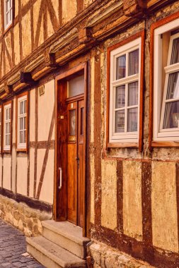 View of old town in Europe in beautiful evening light at sunset. Germany.