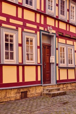 View of old town in Europe in beautiful evening light at sunset. Germany.