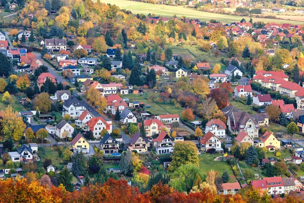 Houses River City Bleicherode Germany View Top German Little City — Foto Stock