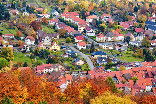 Houses River City Bleicherode Germany View Top German Little City — 스톡 사진