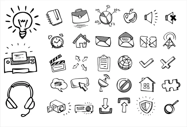 Doodle web icons — Stock Vector