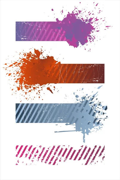 Colorful Grunge Banners — Stock Vector