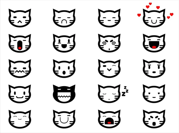 Cat face smilings — Stock Vector