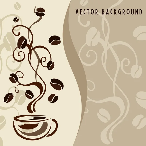 Kávé vektor háttér — Stock Vector