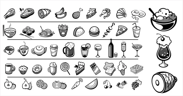 Gıda simgeler vektör toplama