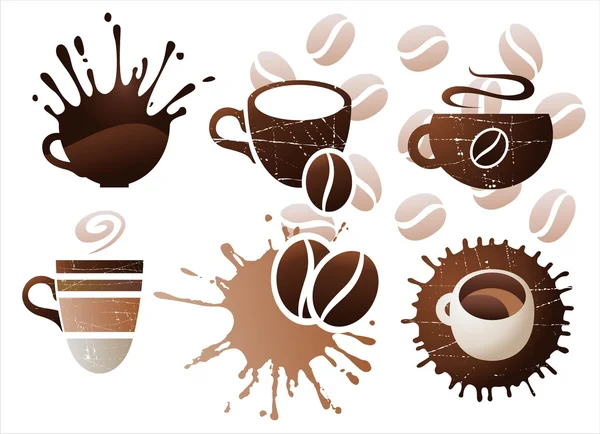 Coffee cup icons set — Stock Vector