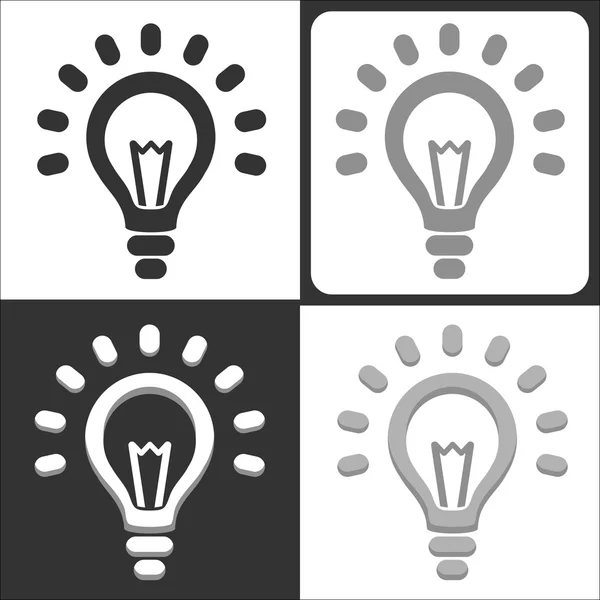 Glühbirnen-Vektorsymbol — Stockvektor