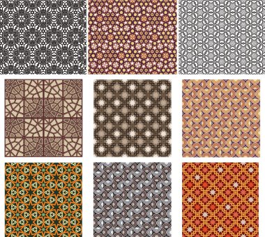 Seamless abstract pattern set