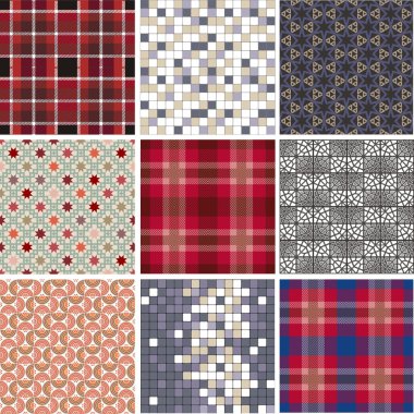 Seamless abstract pattern set