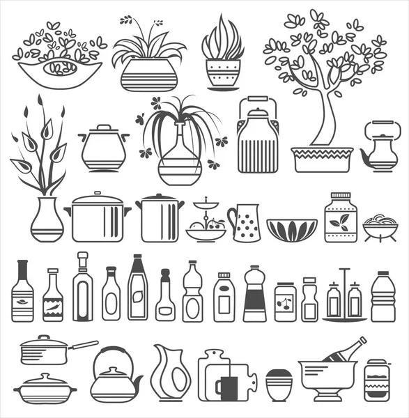 mutfak araç ve Gereçleri. vektör çizim