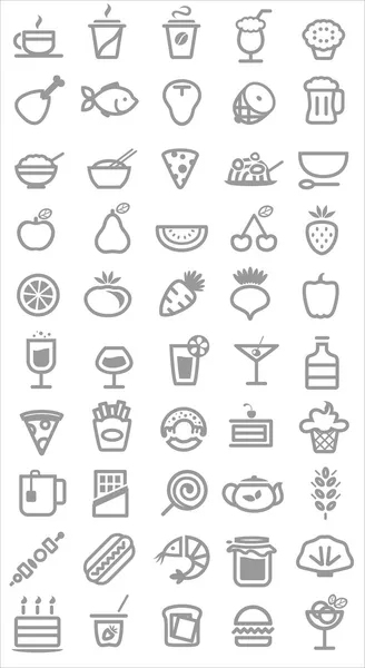 Iconos de alimentos Vectores de stock libres de derechos