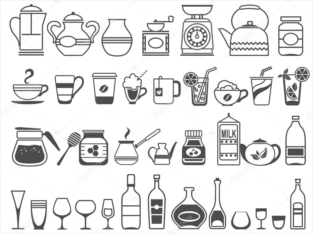 Kitchen tools and utensils. Vector illustration