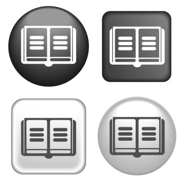 kitap simgesi düğmeleri koleksiyonu