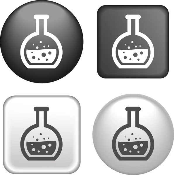 Reagenzgläser-Icon auf Buttons Collection — Stockvektor