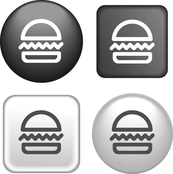 Humburger Icon on Buttons Collection — Stock Vector