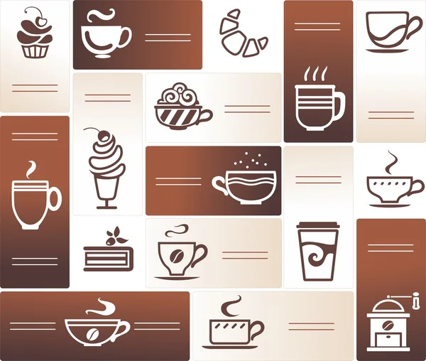 コーヒー カップを持つ設計要素 — ストックベクタ