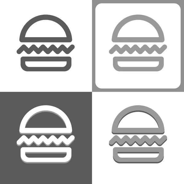 Hamburger vector icon — Stock Vector