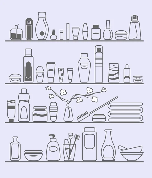 Beauty and care elements — Stock Vector