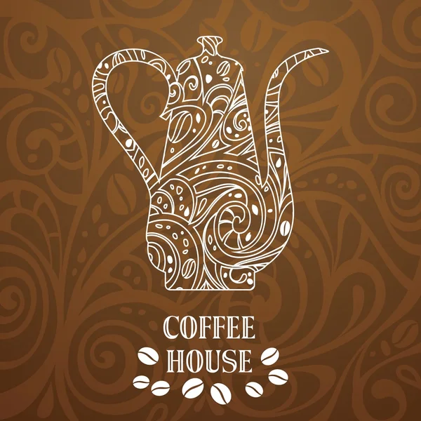 コーヒーの背景、ベクトル イラスト — ストックベクタ