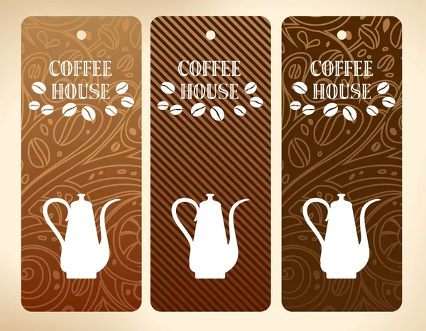 Kaffe vektor banners — Stock vektor