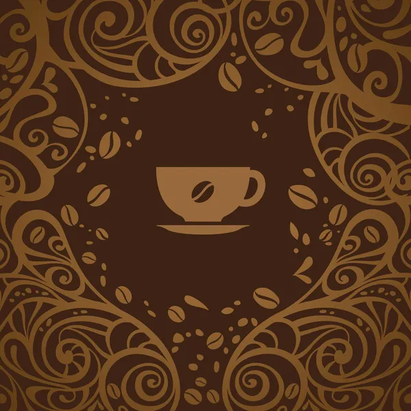 Fondo de café, ilustración vectorial — Archivo Imágenes Vectoriales