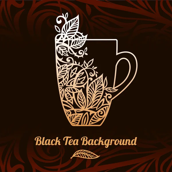 茶の背景、ベクトル イラスト — ストックベクタ