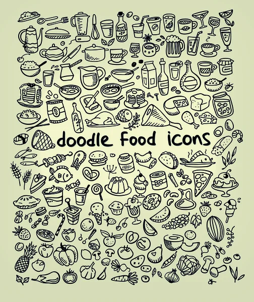 Élelmiszer-ikonok Jogdíjmentes Stock Illusztrációk