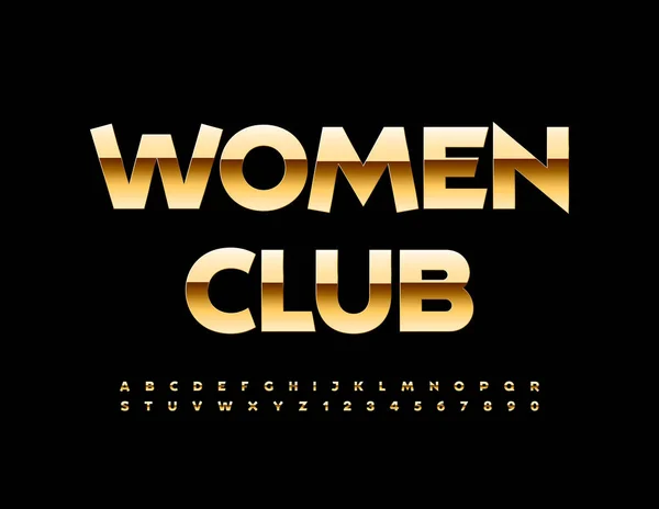 Concepto Premium Vectorial Women Club Conjunto Letras Números Brillantes Del — Vector de stock