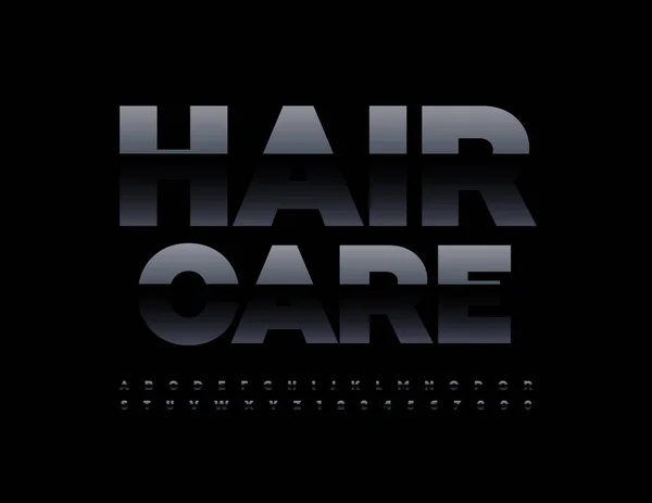 Vector Stijlvolle Sign Hair Care Modern Zwart Lettertype Artistieke Alfabetische — Stockvector