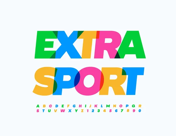 Vektorový Motivační Banner Extra Sport Akvarelem Uměleckého Písma Světlá Písmena — Stockový vektor