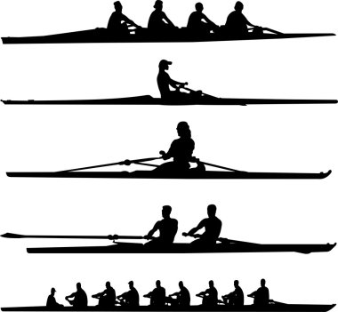 Rowing collection clipart