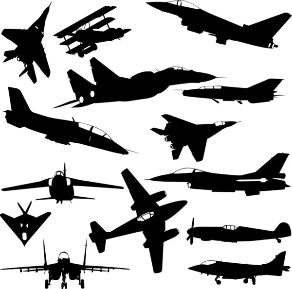 Military airplanes — Stock Vector