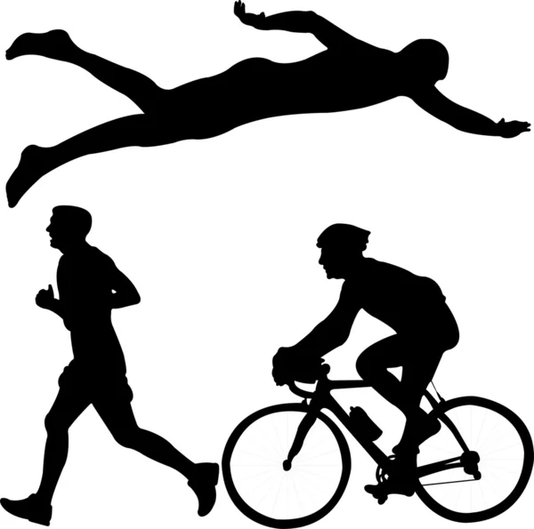 Triatlón — Vector de stock