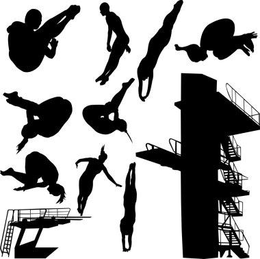 Diving collection clipart