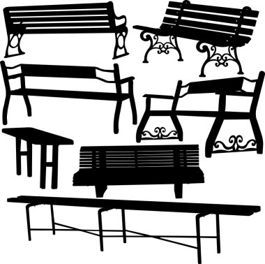 Bench silhouette clipart