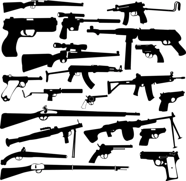 Weapon collection — Stock Vector