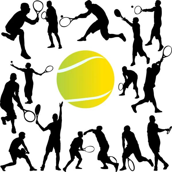Jogador de ténis — Vetor de Stock
