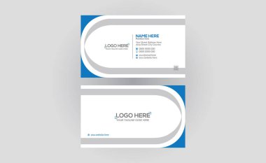 cyan renkli çift taraflı vektör kartvizit tasarımı her türlü kullanım için