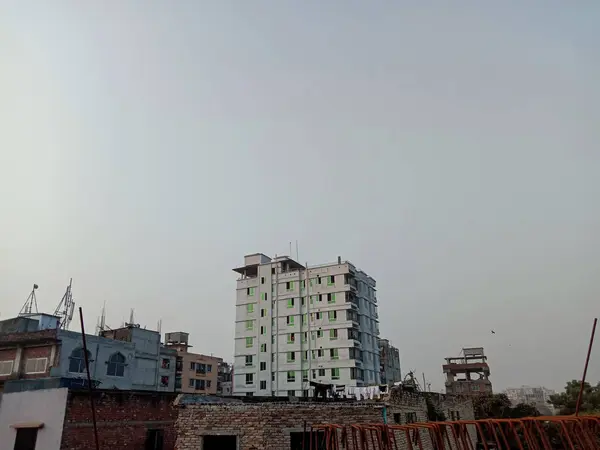 Bâtiment Vue Sur Ciel Ville Dans Bangladesh — Photo